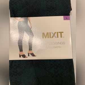 Mixit Knit Green Snake Print Leggings Full-Length